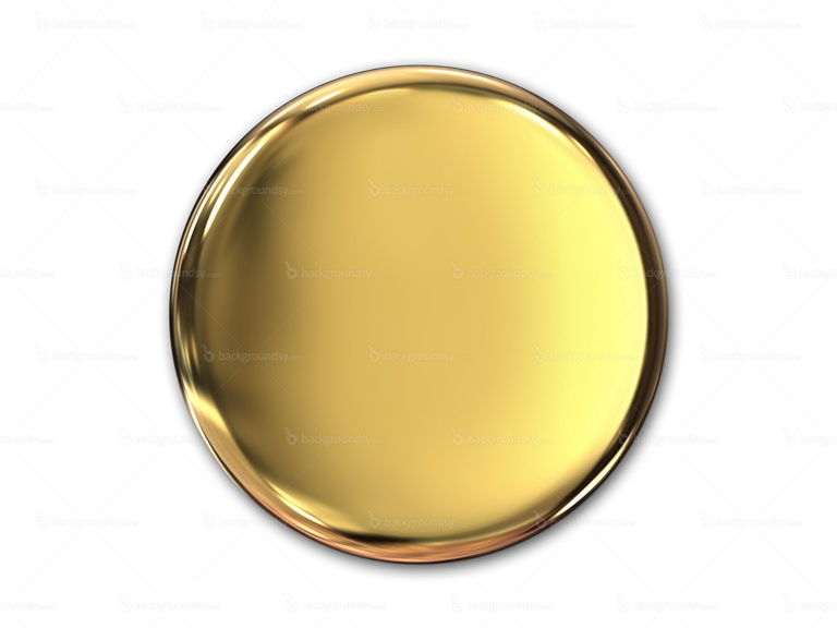 Round gold badge
