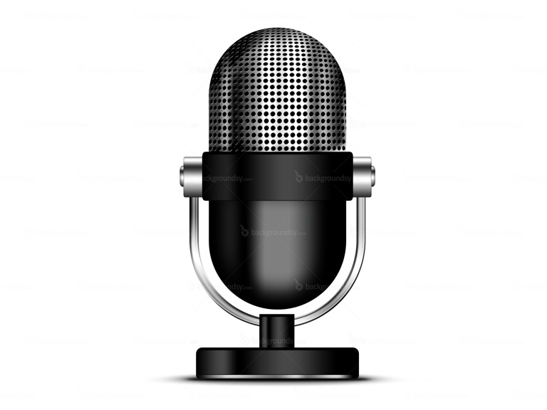 Old microphone icon (PSD)