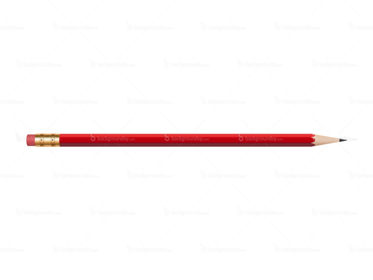 Red wooden pencil