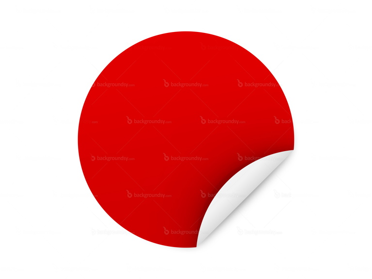 Red sticker template (PSD)