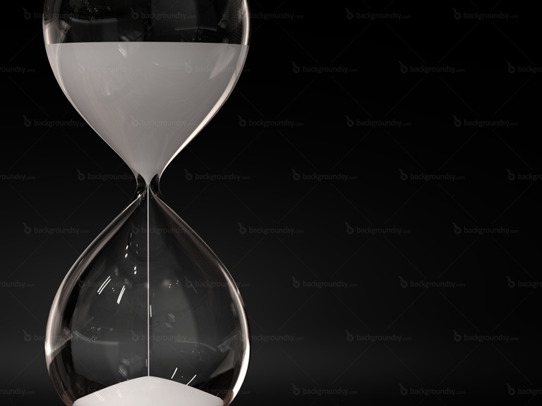 Running out of time hourglass