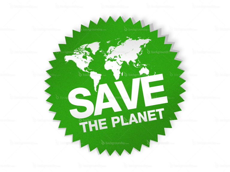 Save the planet label